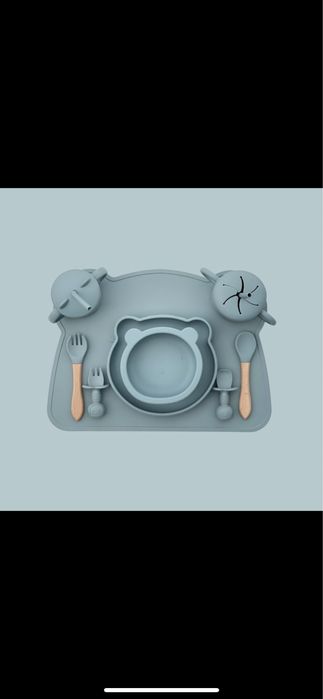 Vesela completa din silicon pentru bebelusi si copilasi