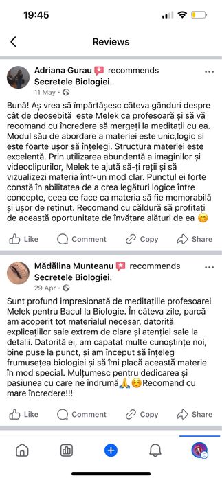 Meditații Biologie Admitere Medicină + Bacalaureat
