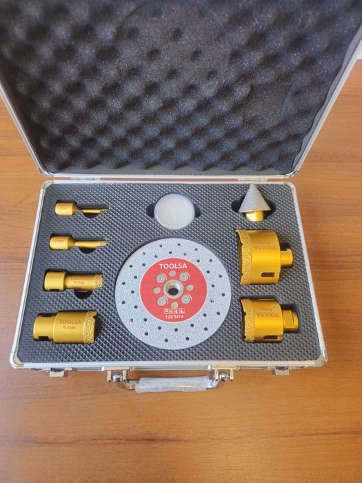 Комплект диамантени боркорони за пробиване фаянс теракот гранитогрес