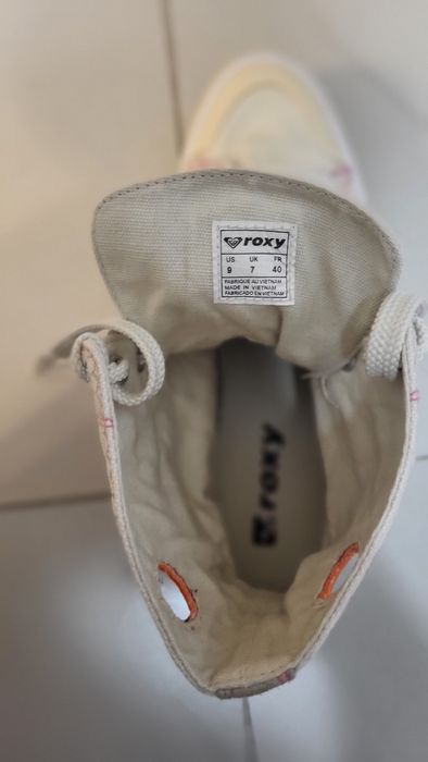 Roxy високи гуменки обувки сникърси кремави кецове