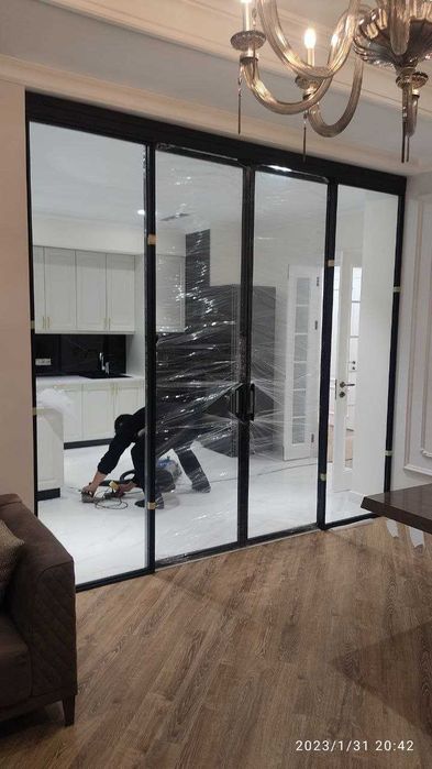 Surma eshiklar loft stilda/peregorotkalar/dushavoy kabinalar