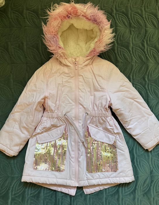 Детска зимна розова парка 2-3г