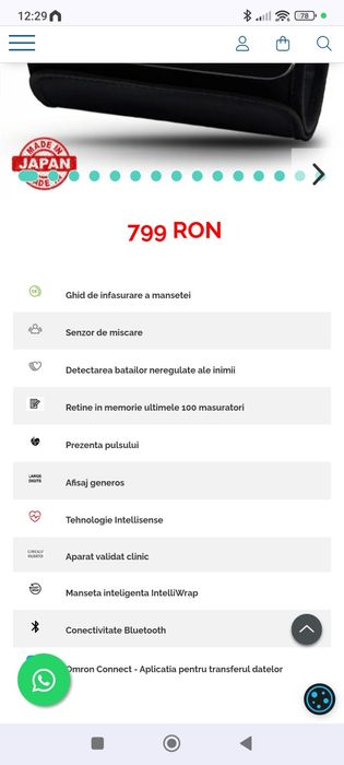 Tensiometru Omron EVOLV digital de brat