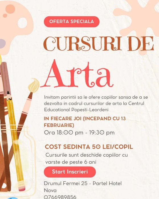 Meditații și cursuri copii în popești Leordeni