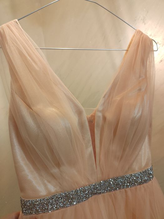 Официална рокля размер 36/S. Цвят пудра