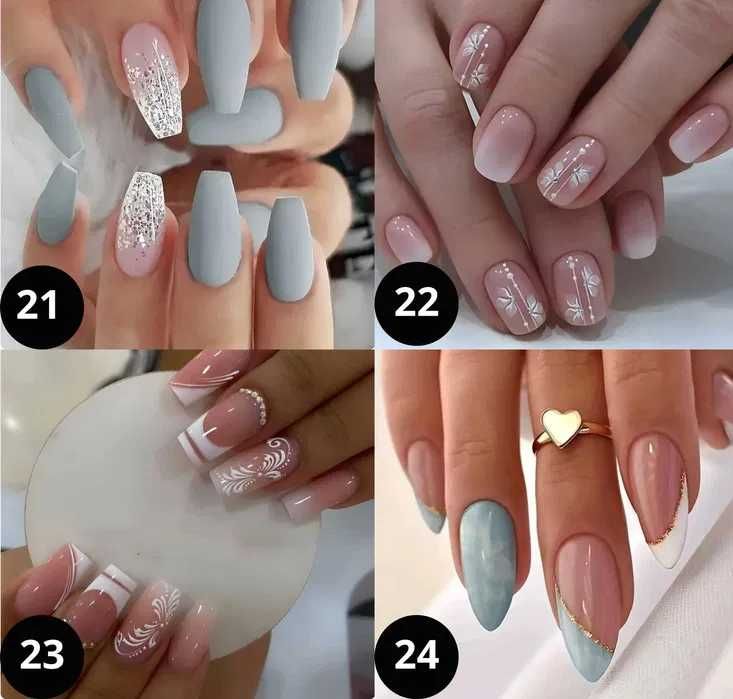 Press on - изкуствени нокти 24 бр. + лепило