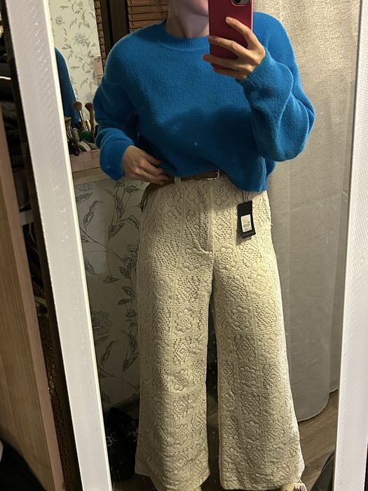 Дантелен панталон официален с коланче Чисто нов