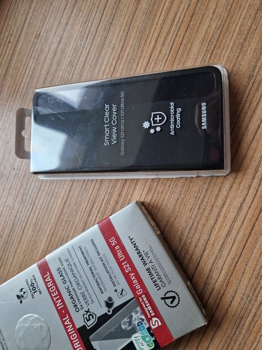 Husa Clear View Originala Samsung Galaxy S21 Ultra+ Folie ecran!