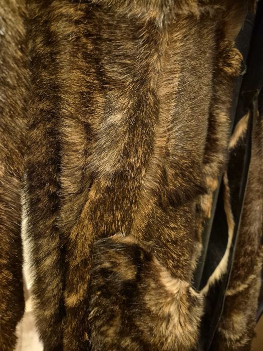 Haina lunga de blana naturala maro