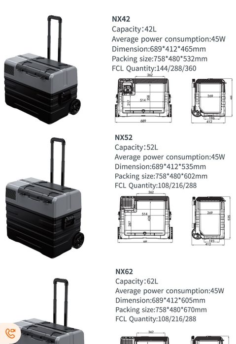 Нов Хладилник + фризер за кола камион 42л с компресор Alpicool LG