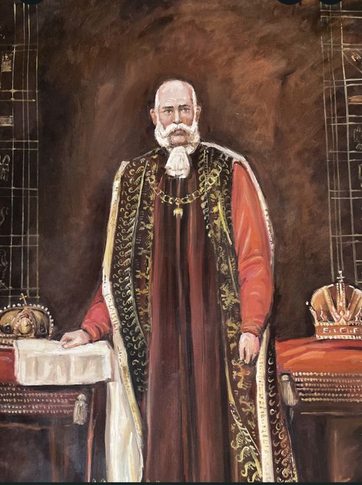 Tablou pictat manual Franz Iosef