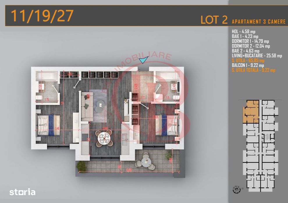 Apartament 3 camere Titan Th. Pallady-Sector 3-Metrou Teclu