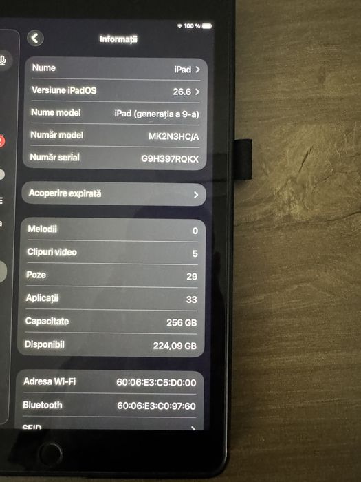 ipad 9th gen (generatia 9)  256gb