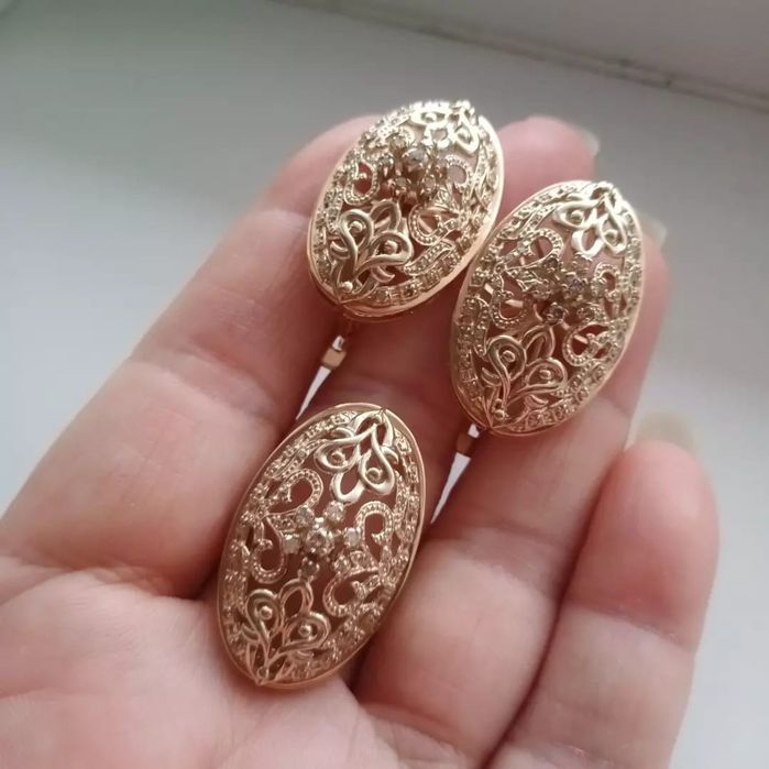 Бриллиантовый набор 583 пробы.СССР.