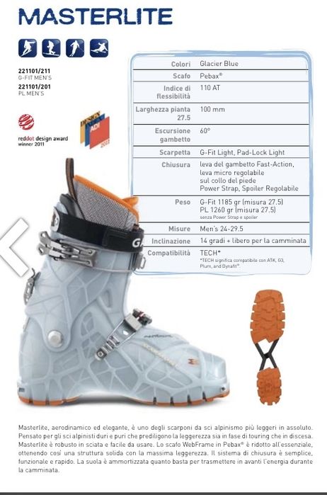 Ски туринг обувки Garmont Masterlite ,25