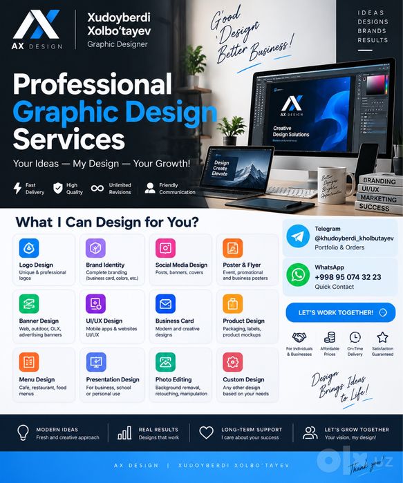 Grafik dizayn xizmatlari / Графический дизайн / Graphic Design