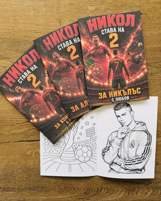 Персонализирани книжки за оцветяване на тема Роналдо