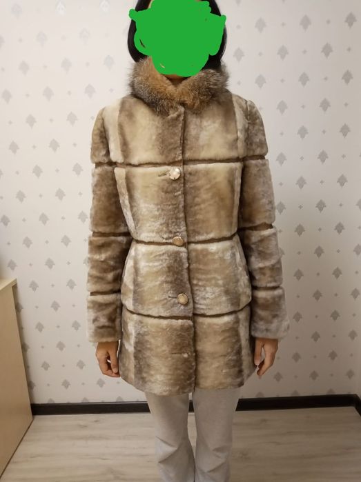 Шуба натуралка, серая