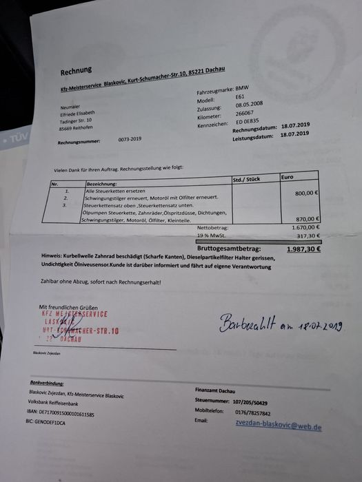 Bmw 520D e 61 facelift automat recent adus ,RAR efectuat