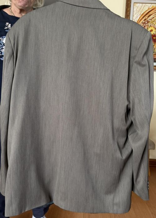 Мъжки сака Л размер тъмно синьо и бежово