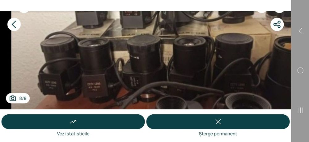 Obiective camere supraveghere CCTV , fix , manual și autoiris