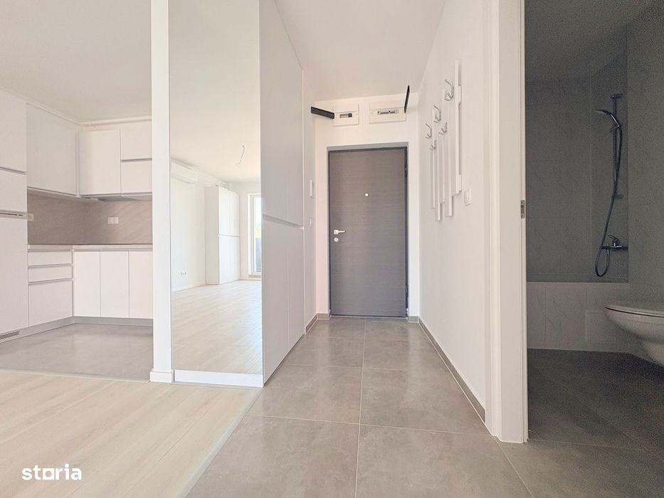 2 camere, partial mobilat si utilat, cu parcare, in complexul Denya