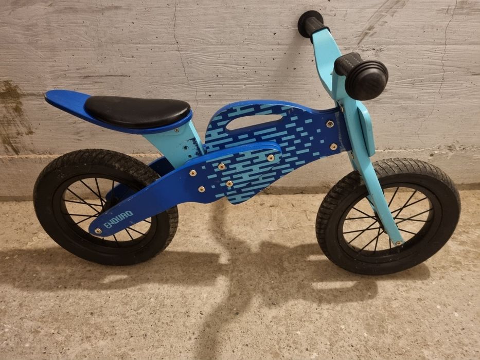 Bicicleta de lemn fara pedale Enduro Blue