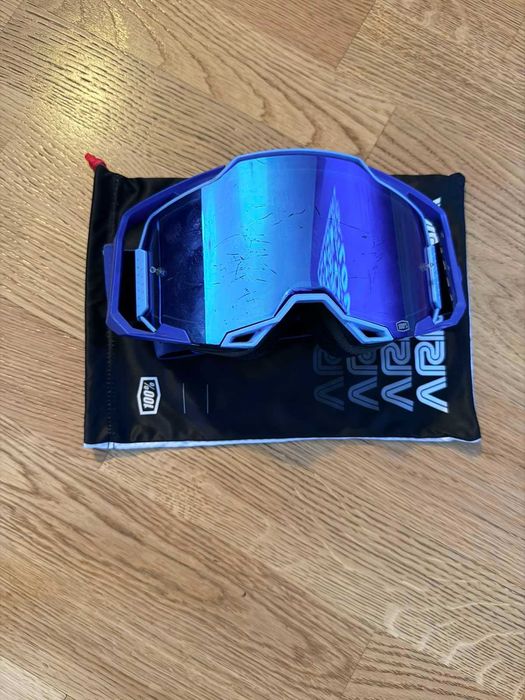 100% ARMEGA MTB/MX очила – Blue / Mirror Blue