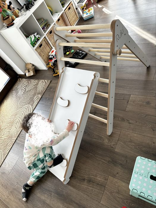 Set Montessori triunghi pikler,rampa, semicerc, perna