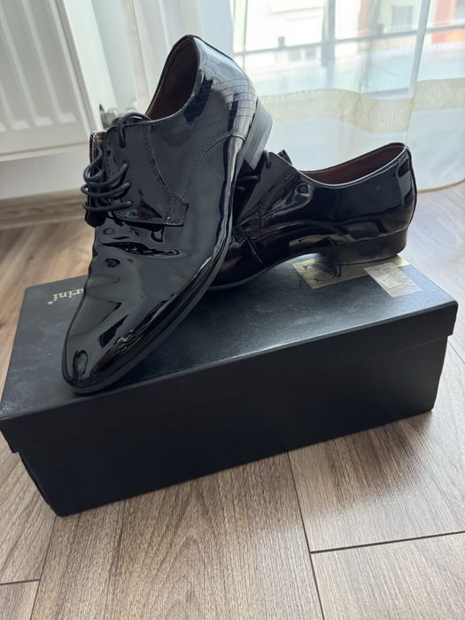 Vand papuci eleganti, lac, Alberto Clarini