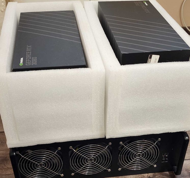Bitcoin  Mining Rig 4-RTX 3080 10GB Founders edition 4900лв