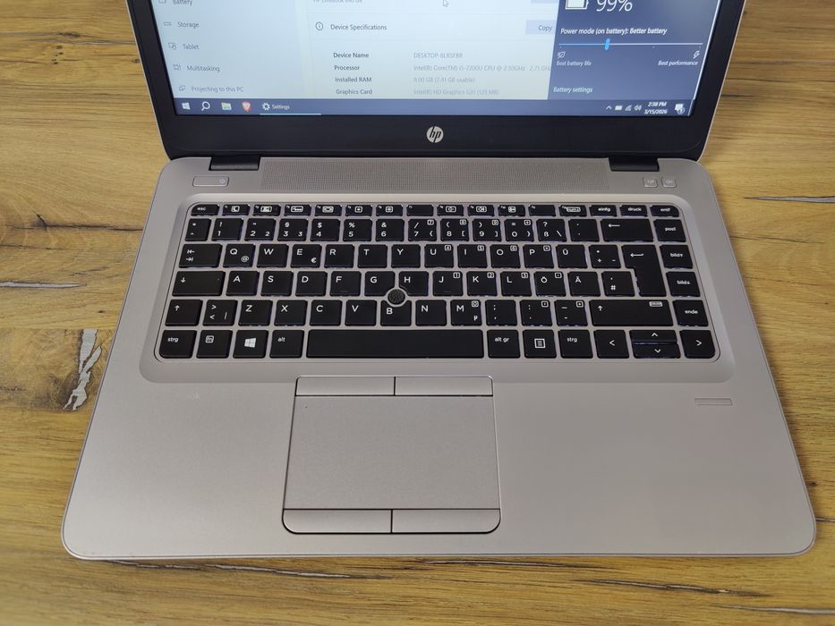 Hp i5 7200u 8gb 240gb elitebook 840 g4 laptop