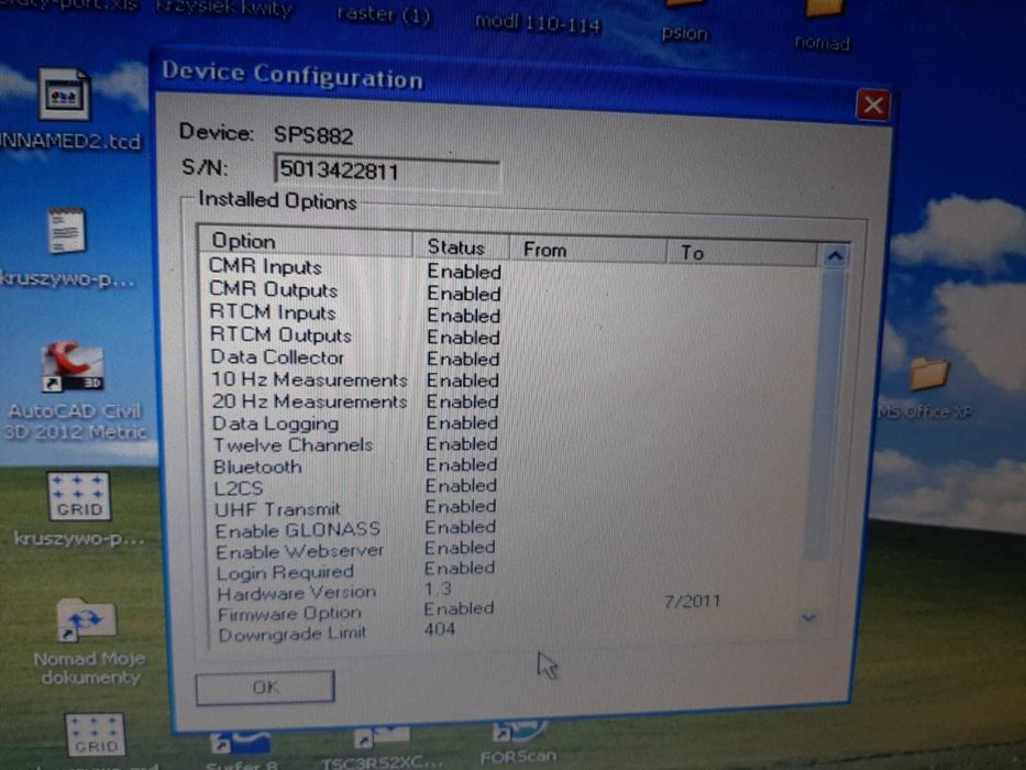 Gnss Trimble SPS 882 ( Trimble R8 model 3), Gps Glonass, RTK, Rompos
