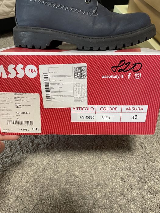 Осенние Ботинки Asso 35размер