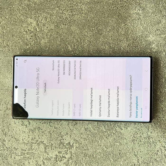 Samsung Galaxy Note 20 5G Ultra srochni karobkalik
