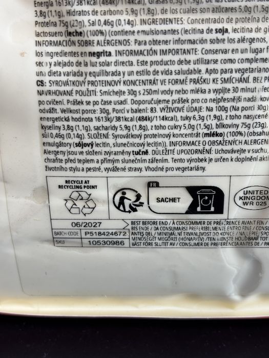 *Неразопакован* 2,5кг MyProtein Impact Whey Protein без вкус