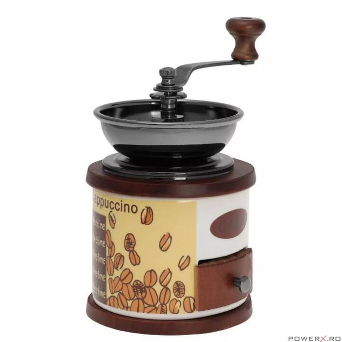 Rasnita de cafea traditionala, manuala, 19x11 cm, Kinghoff