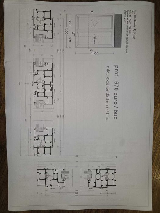 Tamplarie aluminiu cu bariera termica , culoare negru semi structurat