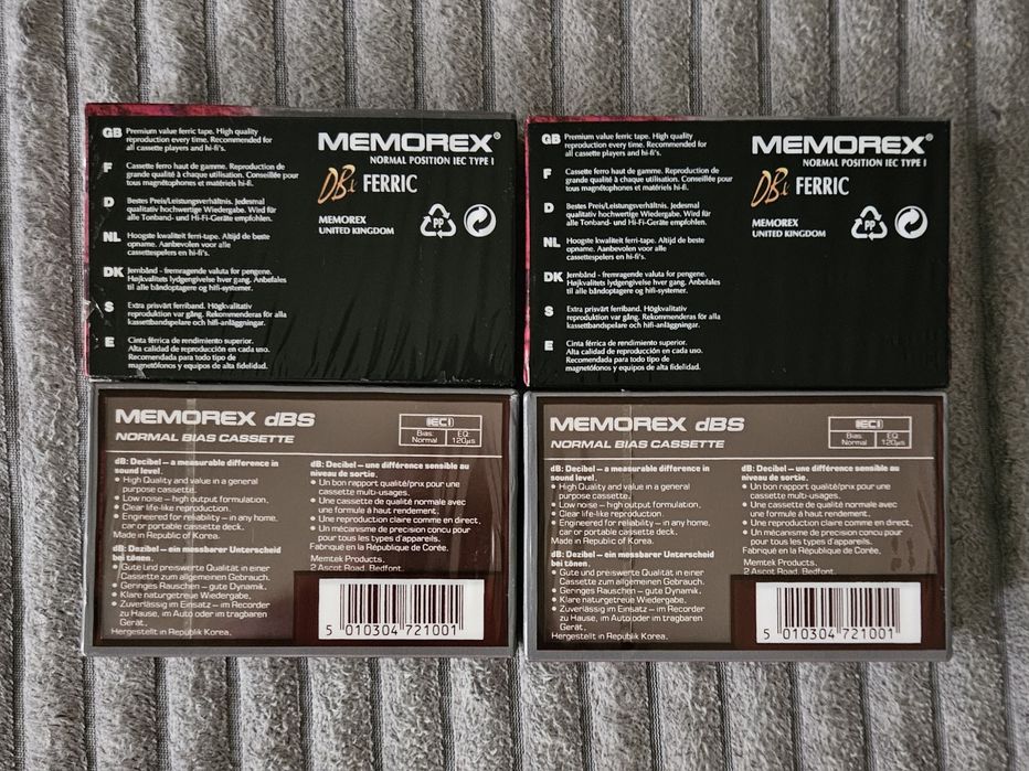 4 Casete Audio Memorex Noi Sigilate