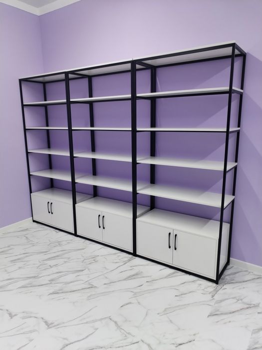 Стеллажи полки напольные