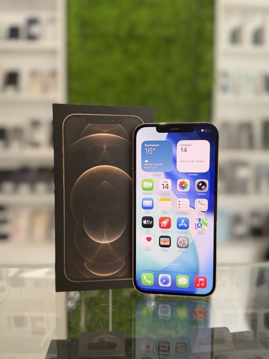 **ATSGSM.RO**iPhone 12 Pro Max 256GB Gold/Baterie92%/Fact+Gar 12 luni