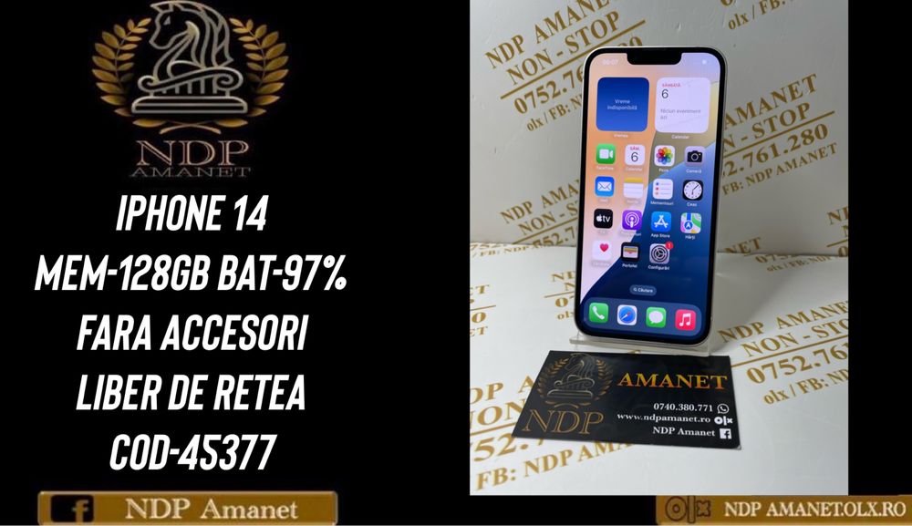 NDP Amanet Braila Iphone 14 128gb (45377)