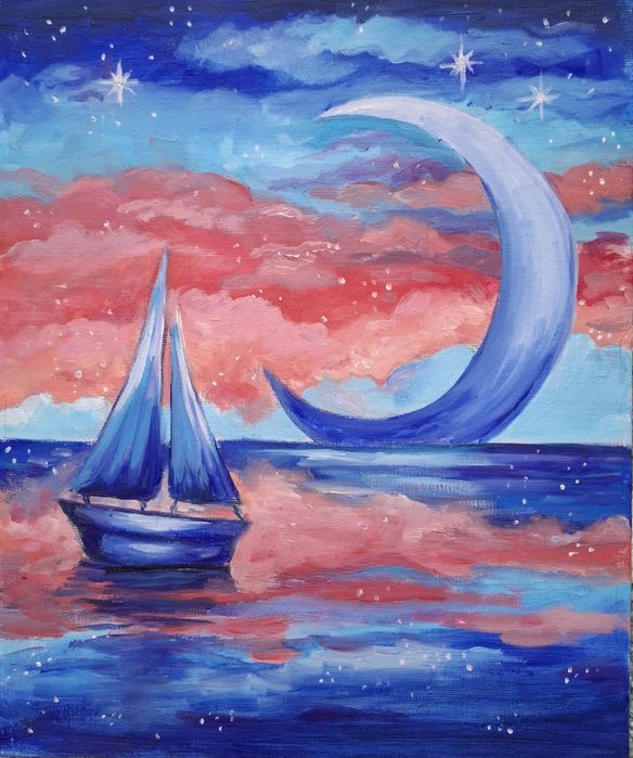 Картини рисувани с маслени бои .