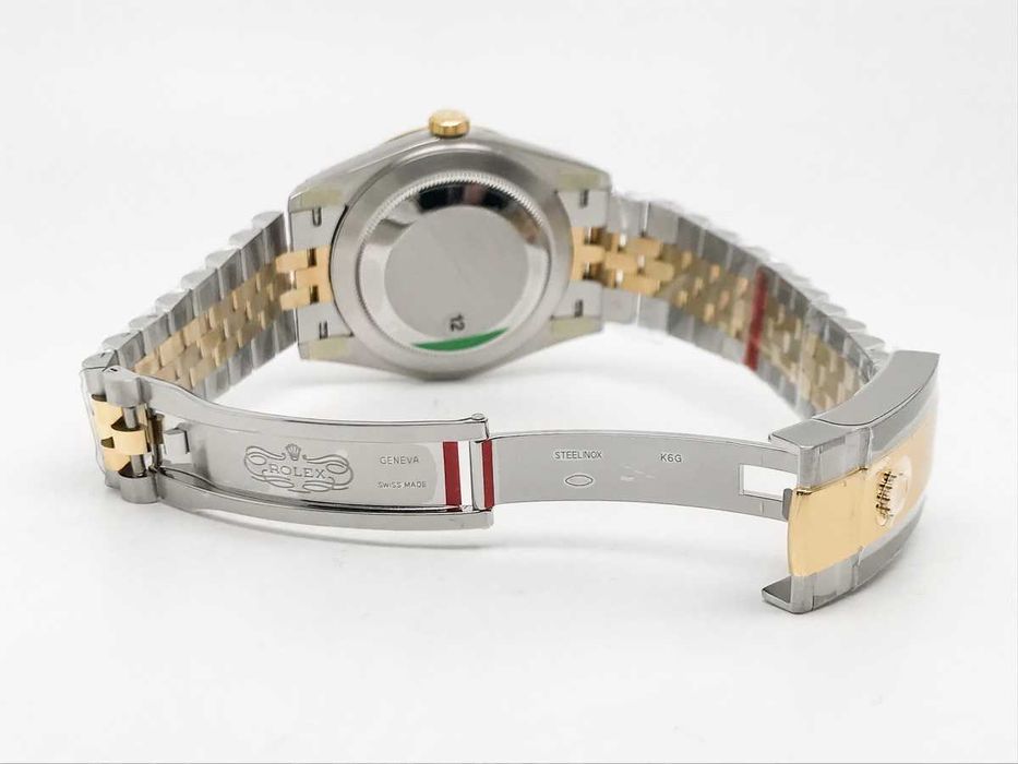 Rolex Datejust 41mm Жълто злато Fluted Bezel Сребрист циферблат Jubilee – реални снимки
