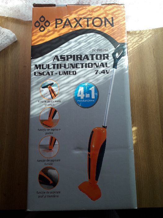 Aspirator wireless FARA CABLU vertical de mana - umed uscat SIGILAT