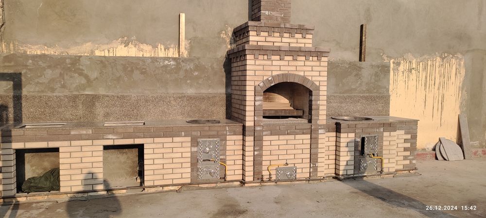 Барбекю комплекс . хар хил турдаги печлар ва учок мангаллар