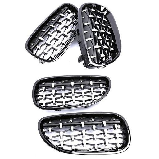 Grila sport BMW seria 5 E60 negru model Diamond Style