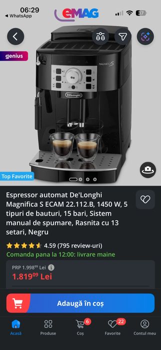 Expresor cafea Delonghi