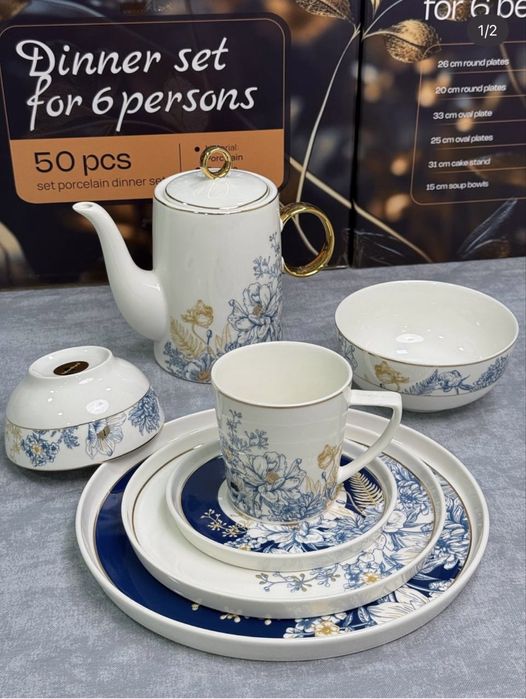 Oshxona idish nabor, Madiya 6 kishilik.