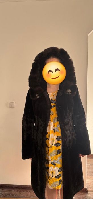 Продам шубу,мутон с норкой